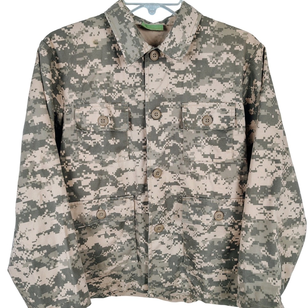 Rothco Womens  20 Digital Camo BDU Shirt Jacket Green Gorpcore Utility Tactical